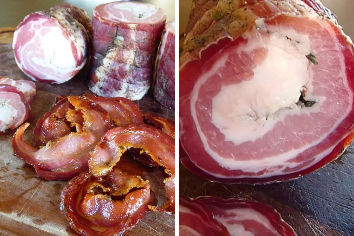 Cârnaț uscat de casă din piept de porc