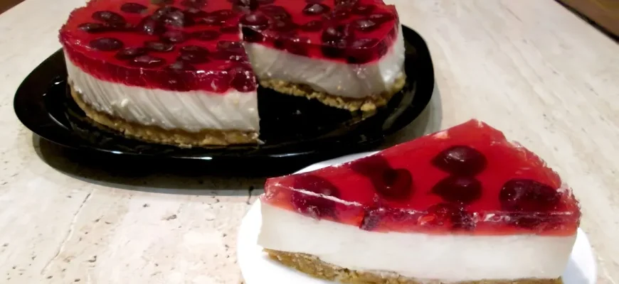 Cheesecake fără coacere cu fructe de pădure