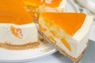 Tartă cu piersici fără coacere