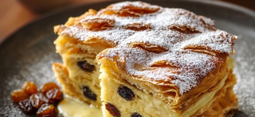 Cremșnit cu stafide și vanilie – Desertul crocant cu cremă fină care topește suflete
