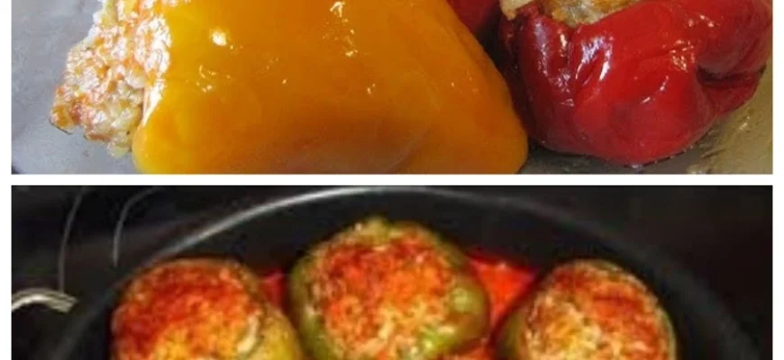 Ardei umpluți cu carne și orez la cuptor – rețeta clasică reinterpretată cu gust și rafinament