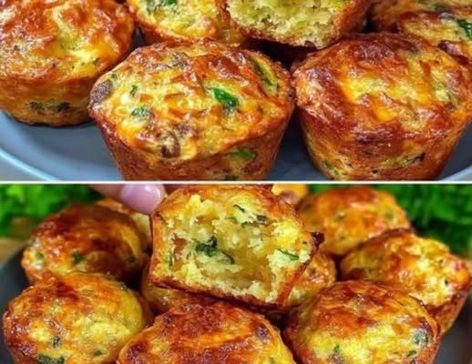 Delicioase brioșe sărate cu dovlecei