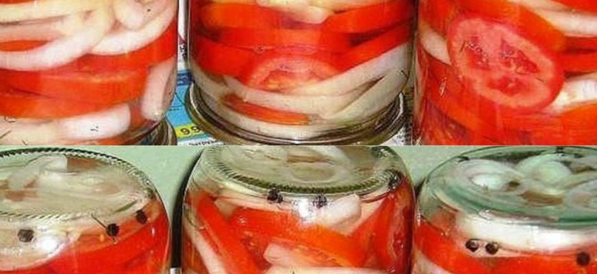 Roșii cu ceapă pentru iarnă