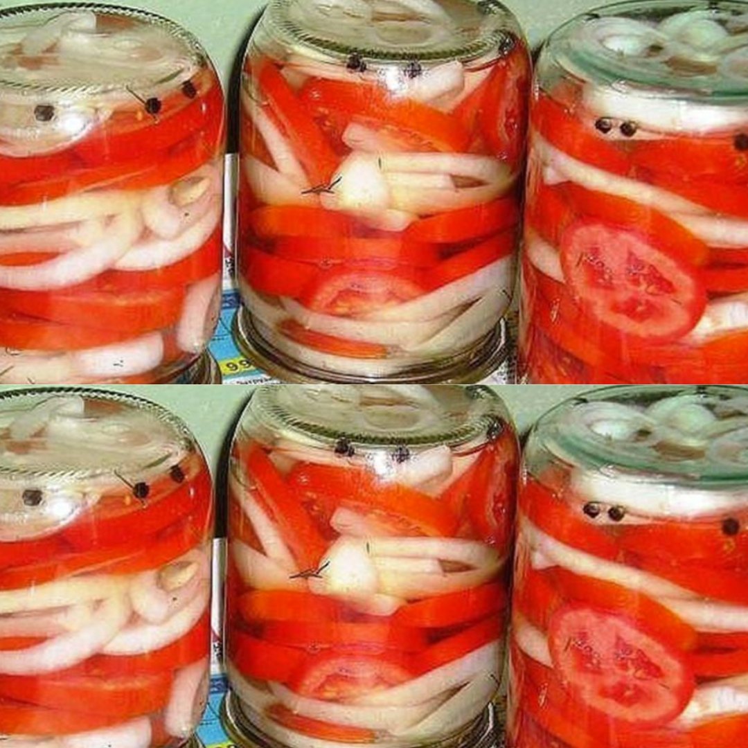 Roșii cu ceapă pentru iarnă Roșii cu ceapă pentru iarnă