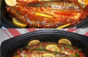 Macrou cu sos de roșii la cuptor