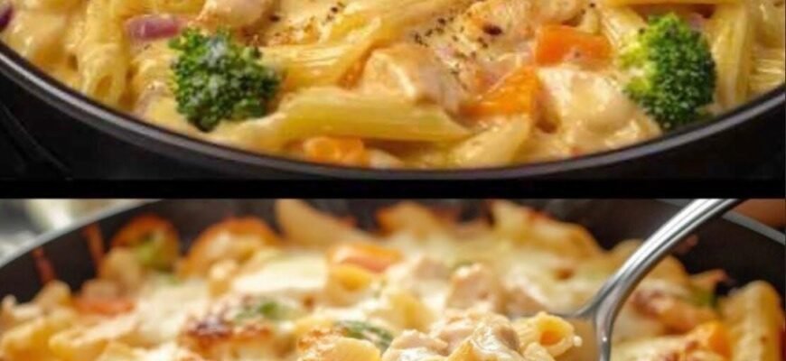 Paste cremoase cu pui și legume