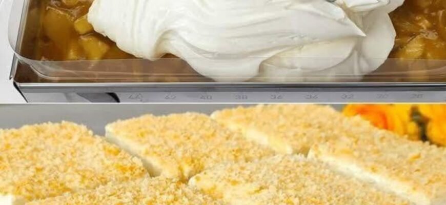 Plăcintă leneșă cu mere și cremă fină