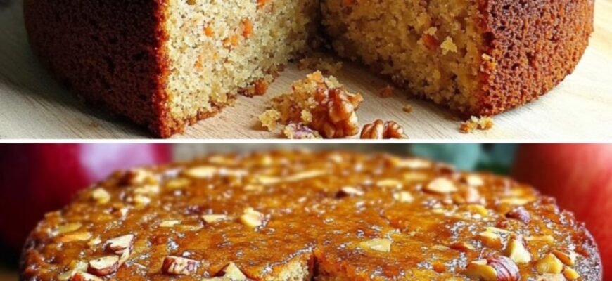 Prăjitură Sănătoasă de Ovăz fără Zahăr cu Mere și Morcov