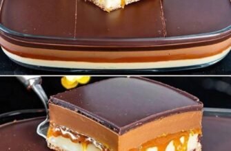 Prăjitură cu caramel fără coacere