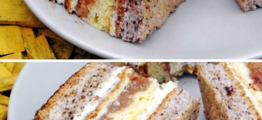 Prăjitura cu mere și nucă