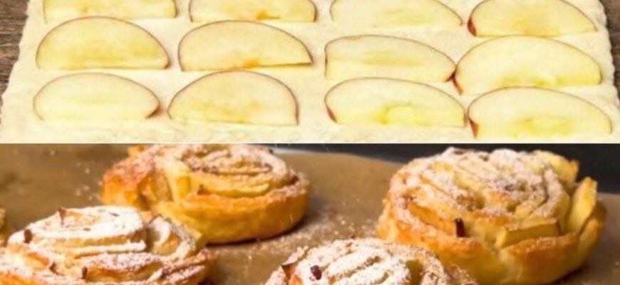 Prăjiturele Trandafir cu Mere