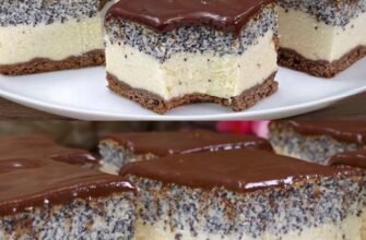 Tort cu mac și ganache de ciocolată