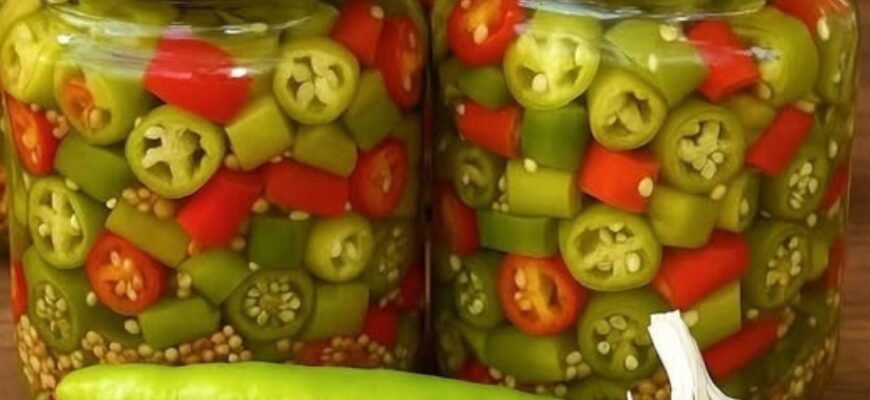 Ardei murați în sos de miere