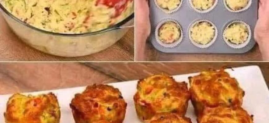 Brioșe Sărate cu Legume și Brânză