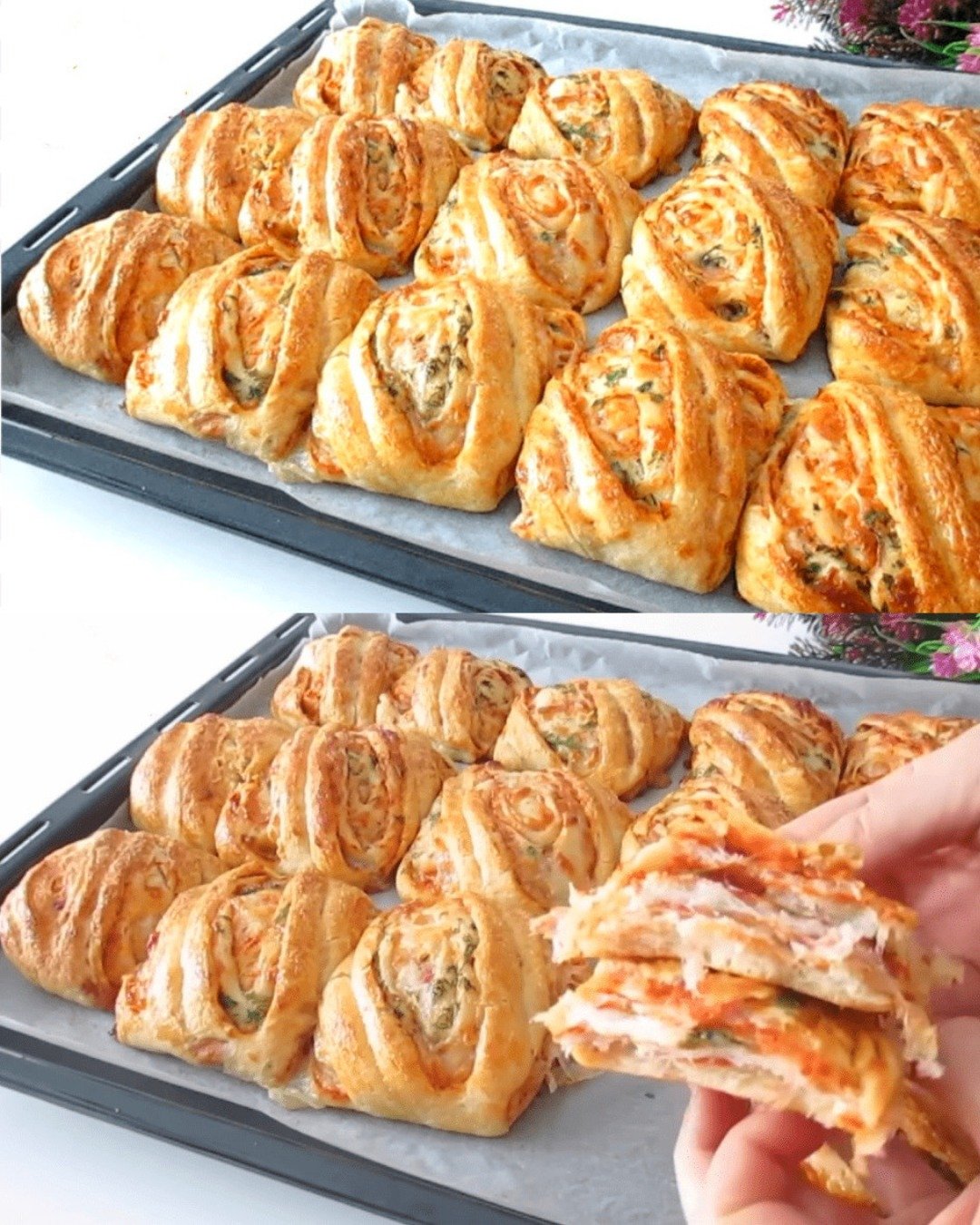 Buzunare delicioase cu pizza Buzunare delicioase cu pizza