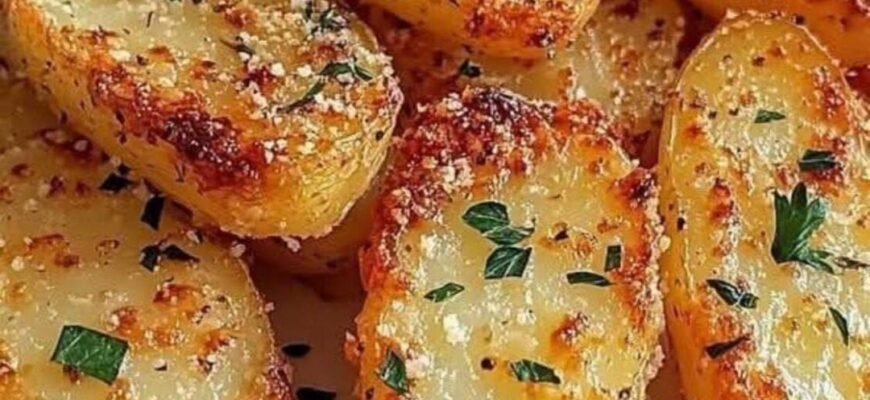 Cartofi crocanți cu usturoi