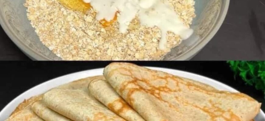 Clătite din Ovăz Fără Făină și Fără Zahăr