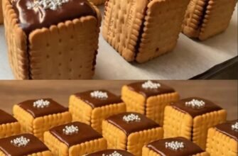 Cuburi cu ciocolată și biscuiți