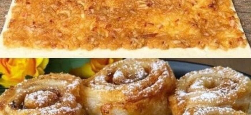 Dacă aveți aluat foietaj, radeți 3 mere și desertul va fi gata în 10 minute!