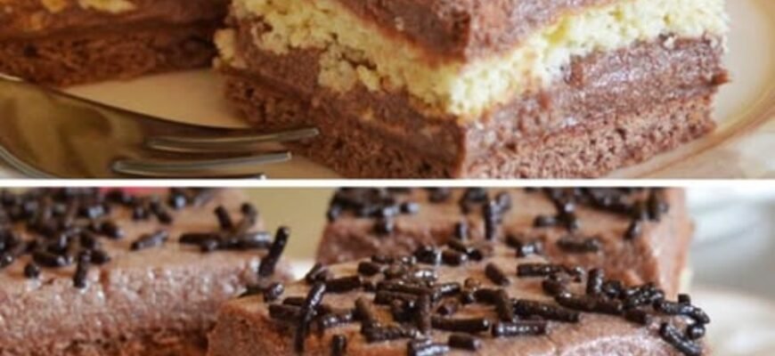 Desert Festiv cu Foi și Cremă Bogată de Cacao și Vanilie