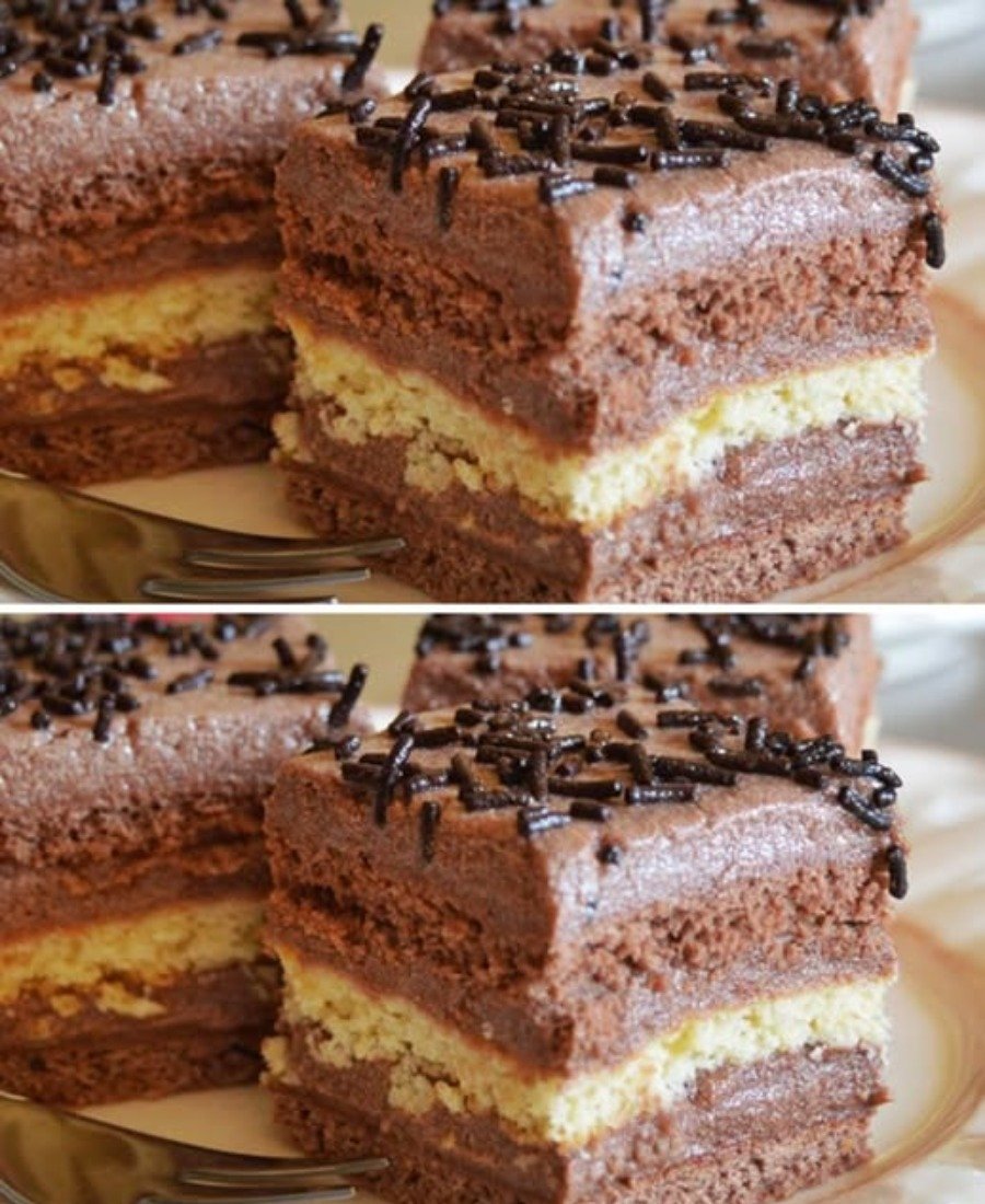 Desert Festiv cu Foi și Cremă Bogată de Cacao și Vanilie Desert Festiv cu Foi și Cremă Bogată de Cacao și Vanilie