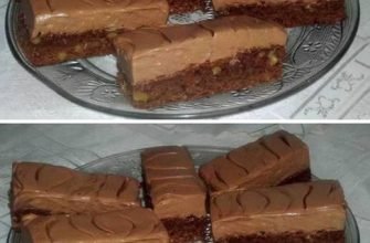 Prajitură de post cu cremă de ciocolată și nucă