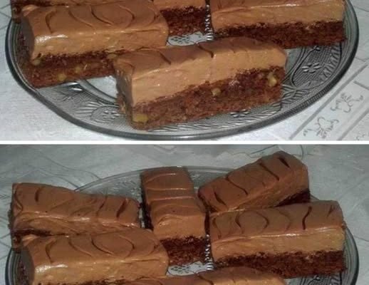 Prajitură de post cu cremă de ciocolată și nucă