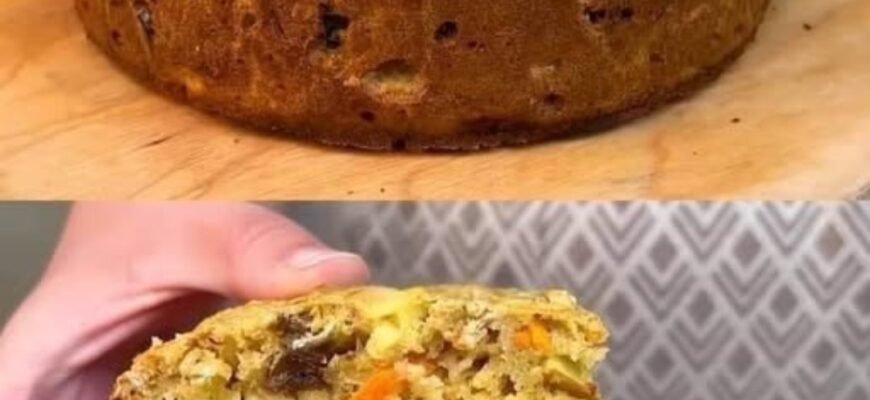 Prăjitură fără făină cu ovăz, măr și morcov