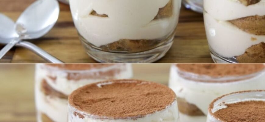 Tiramisu într-o cupă