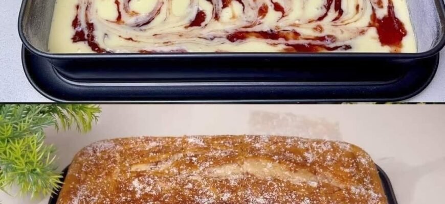 Tort cu iaurt vanilat, gem și nucă de cocos