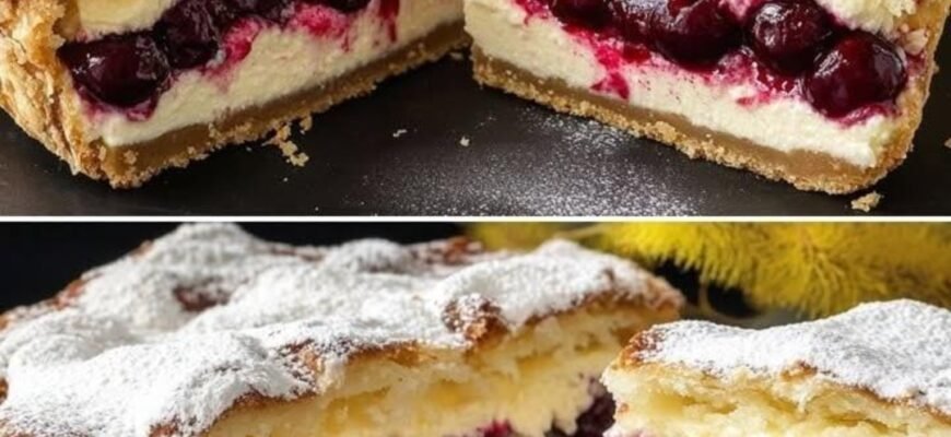 Tort cu vișine și iaurt