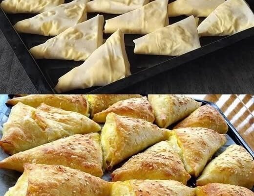 Această plăcintă fenomenală în formă de triunghiuri mi-a fost arătată de soacra mea… O fac des, iar acum și voi…