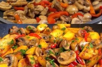 Ciuperci și cartofi – o combinație foarte gustoasă și sățioasă… Rețetă simplă și rapidă.