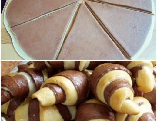 Cornulețe bicolore fragede și delicioase