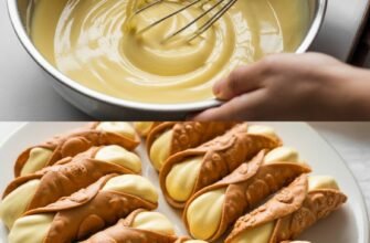 Rulouri Crocante Umplute cu Cremă de Vanilie Fină