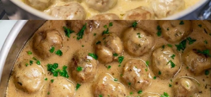 Chiftele în sos alb cremos – rețetă rapidă și gustoasă pentru prânz