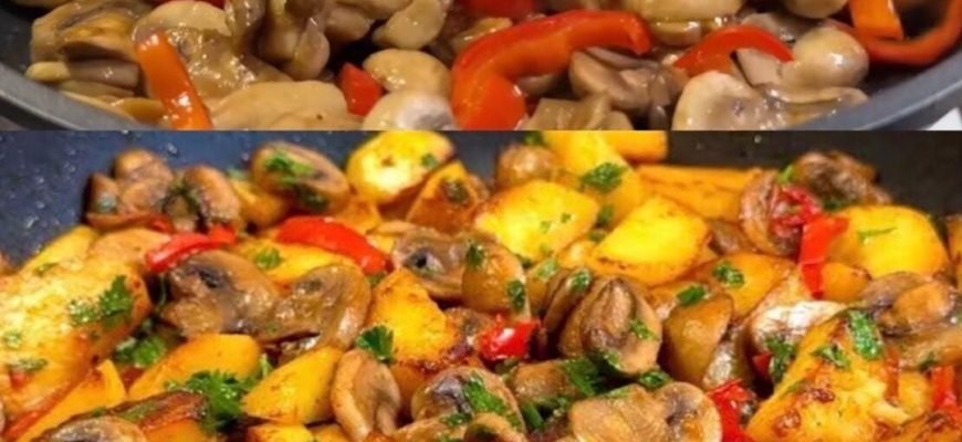 Ciuperci și cartofi