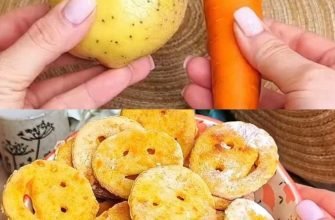 Fețe zâmbitoare crocante din cartof și morcov