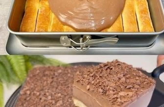 Prăjitură cu Biscuiți și Cremă de Ciocolată