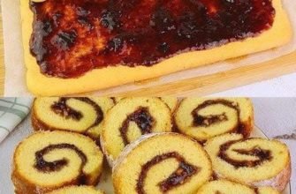 RULADĂ PUFOASĂ ȘI CROCANĂ CU GEM DE PRUNE ȘI NUCI