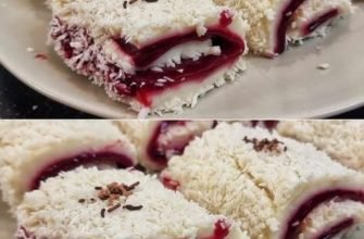 Rulouri cu cocos și sos de vișine