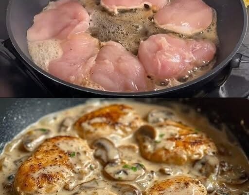 Prepar acest pui cu ciuperci de 3 ori pe săptămână! 😋 Se face ușor, iar gustul este fantastic!