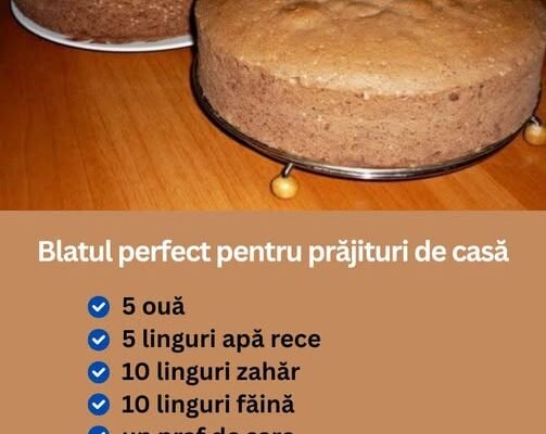 Blatul perfect pentru prăjituri de casă