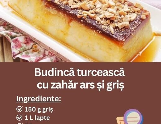 Budincă turcească fină și dulce