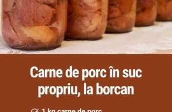 Carne de porc în suc propriu, la borcan
