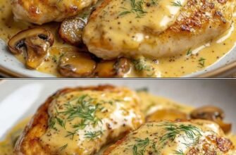 Cea mai fragedă carne de pui în sos cremos de ciuperci