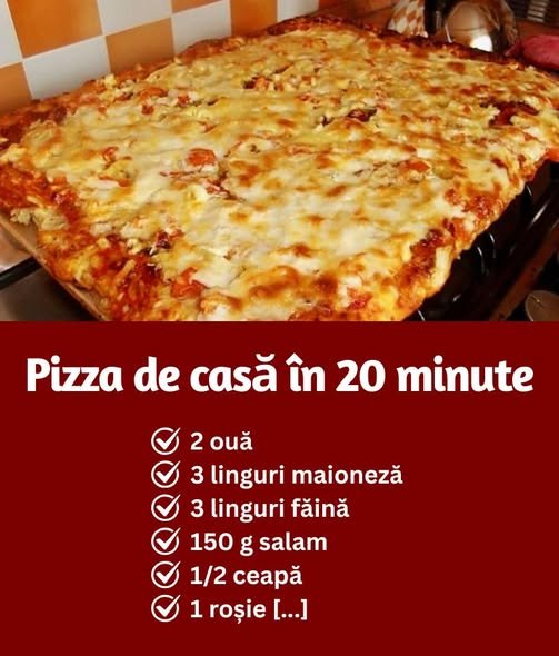 Pizza de casă rapidă și gustoasă