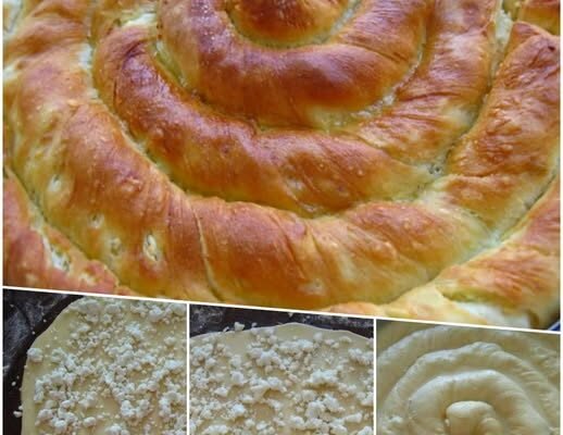 Plăcintă tradițională cu brânză de oaie și unt