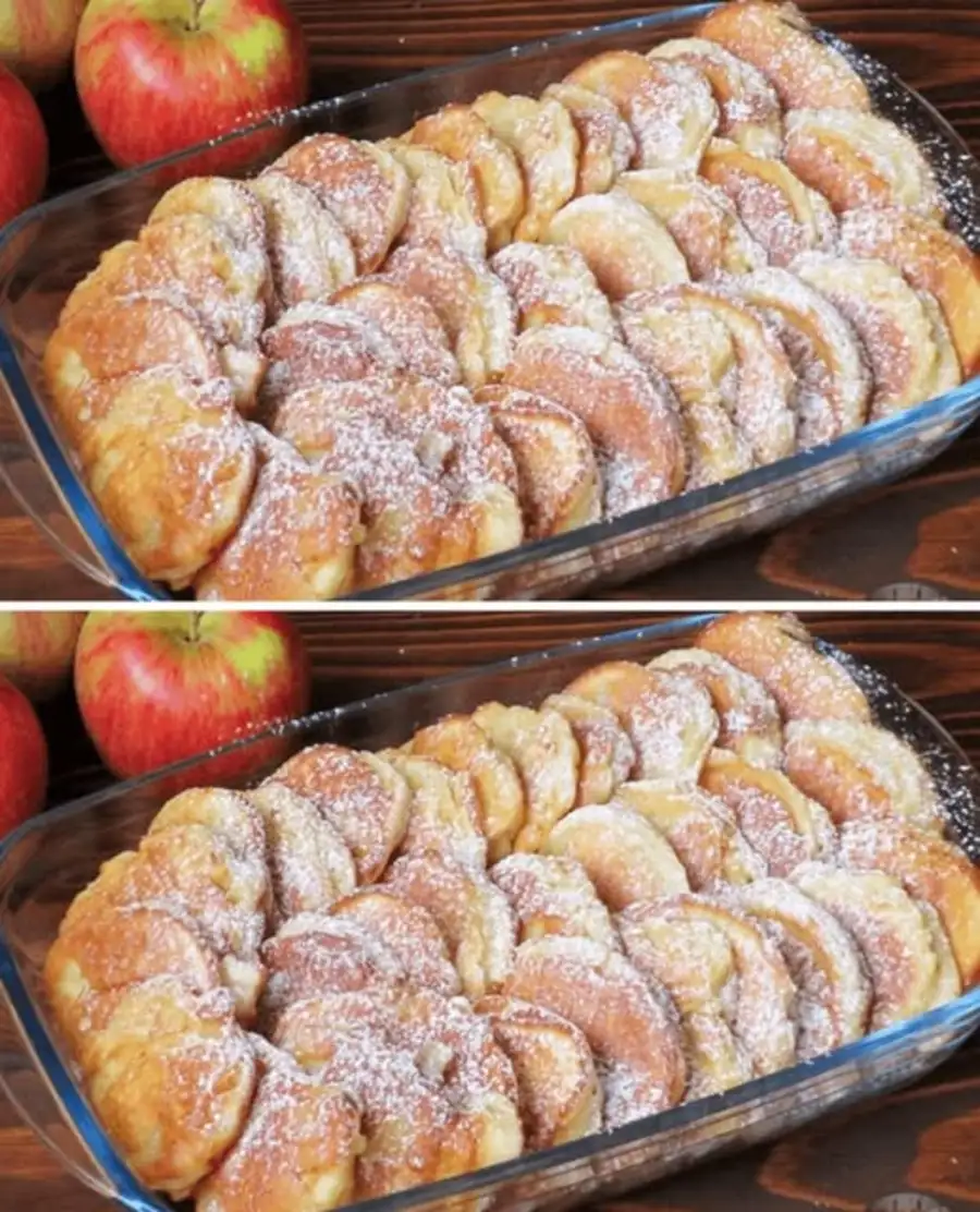 Gogoșele cu mere și iaurt 