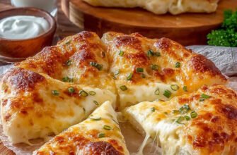 Pâine mediteraneană cu brânză, feta și cașcaval